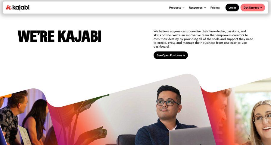 Kajabi
			 manage links career jobs job download report ui page example