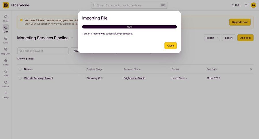 Outseta
			 data management grid onboarding progress indicator import data sidebar data import import file progress bar table enterprise ui page example