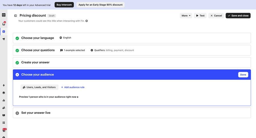 Intercom
			 configuration form customer engagement cancel trial setup service plans pricing plans subscription plans price payment options premium product packages payment page modern payment confirmation pricing packages pricing calculator configuration screen ui page example