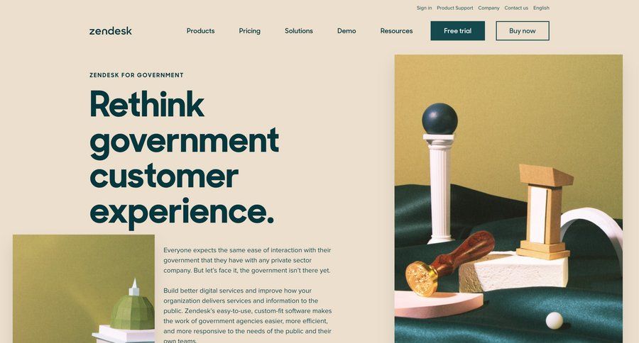 Zendesk
			 modern navigation bar security integration security compliance ui page example