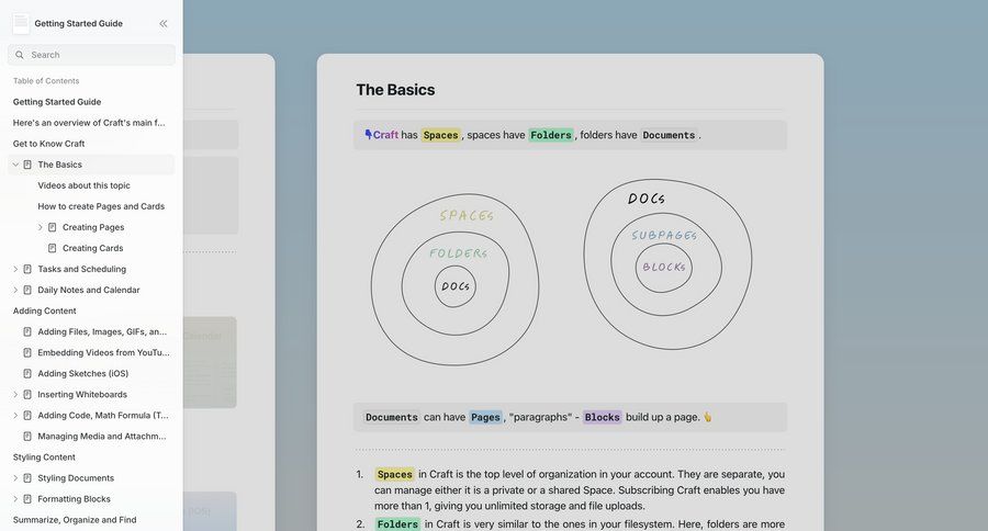 Craft
				guide ui page example