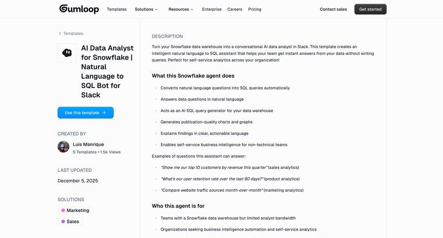 Gumloop
			 workflow automation business intelligence ui page example