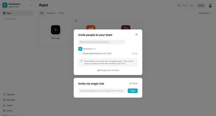 Glide
			 collaboration team collaboration form ui page example