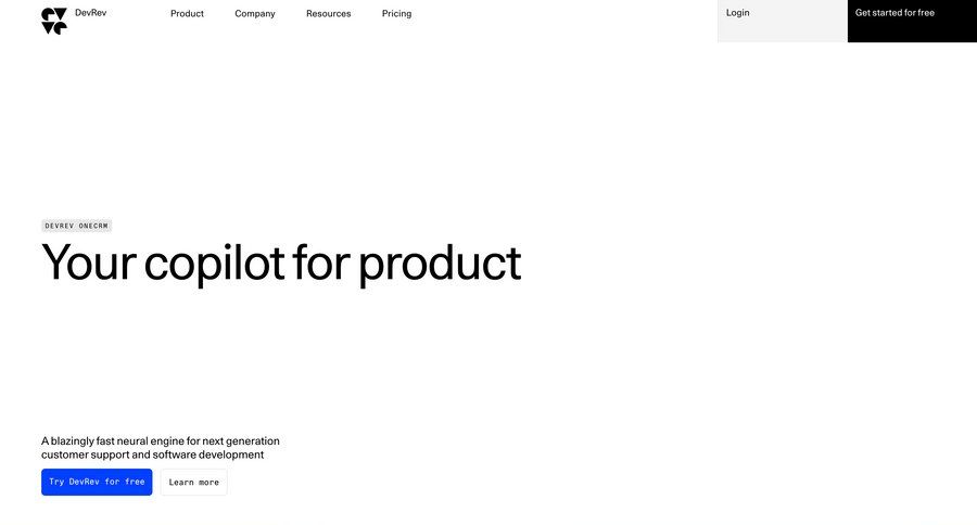 DevRev
				 page example