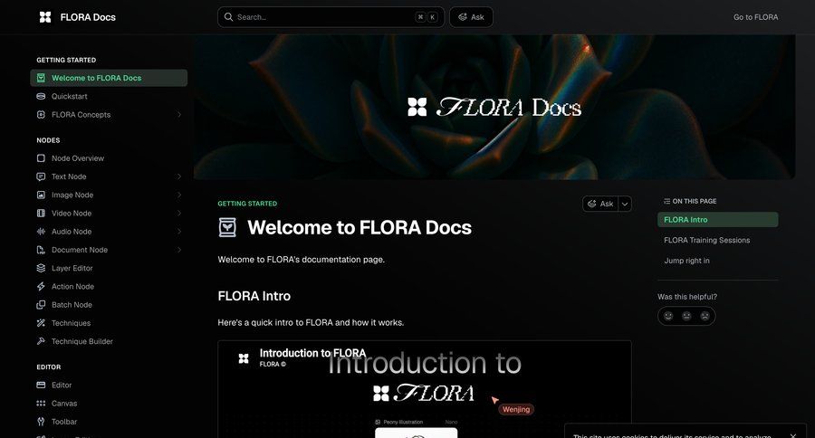 Flora
			 knowledge base ui page example