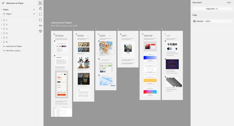 Paper
				settings ui page example