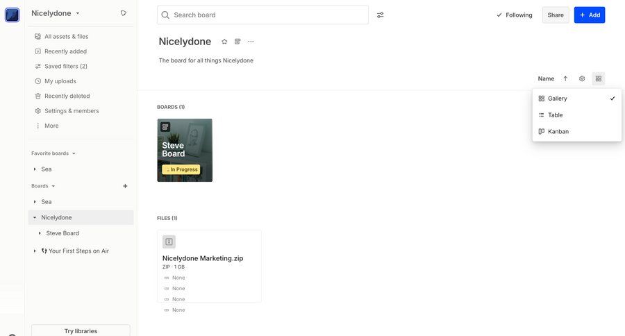 Air
			 task management collaboration team collaboration dashboard sidebar navigation project management grid onboarding project setup file management project creation sidebar menu folder project dashboard ui page example