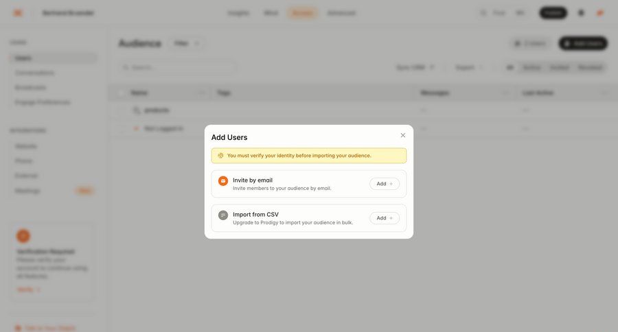 Delphi
			 audience management ui page example