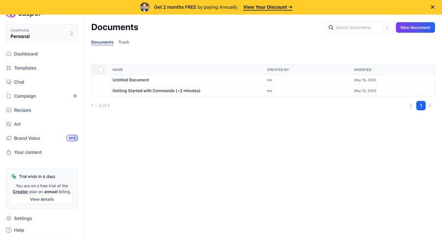 Jasper
			list information state trash & archive content management document management document creation data display document list sidebar junk table pagination ui page example