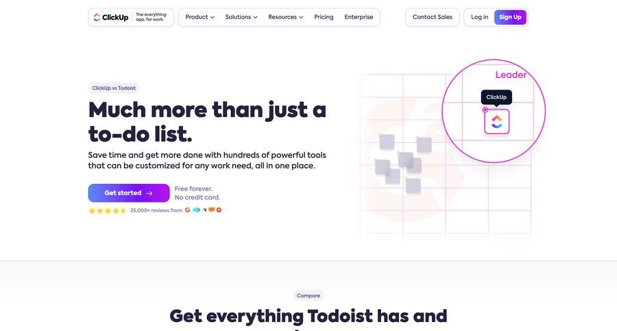 ClickUp
			 features management call recording payment options product packages integration vs alternatives payment page payment confirmation connect service data grid ui page example