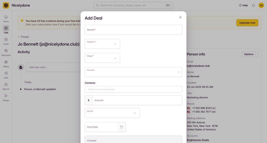 Outseta
			 form create date picker ui page example