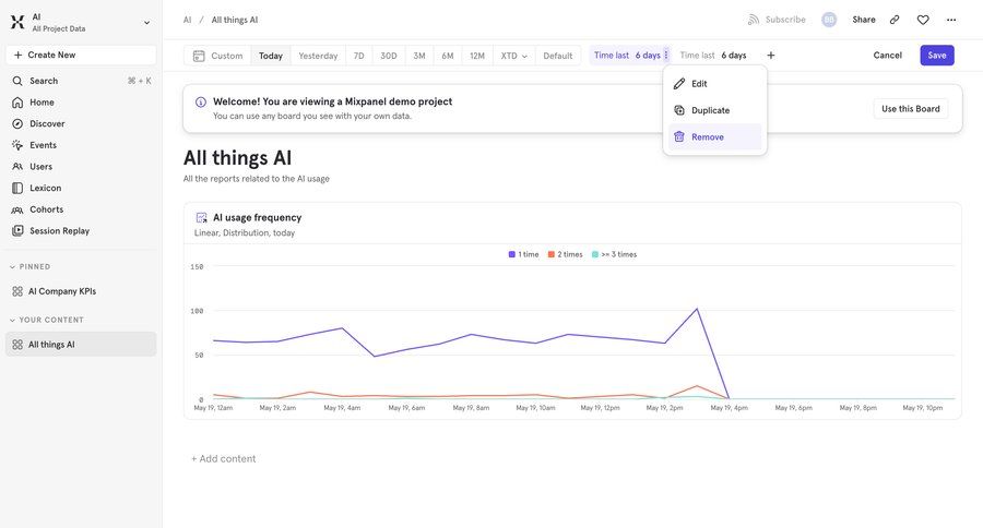 Mixpanel
				filters ui page example