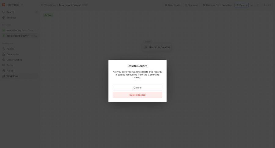 Twenty
			modal & popover delete confirmation modal screen data management project management delete workflow management confirmation workflow automation confirmation message ui page example