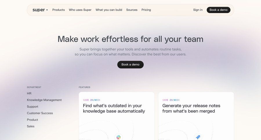Super
				collection ui page example