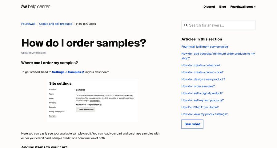 Fourthwall
				article ui page example