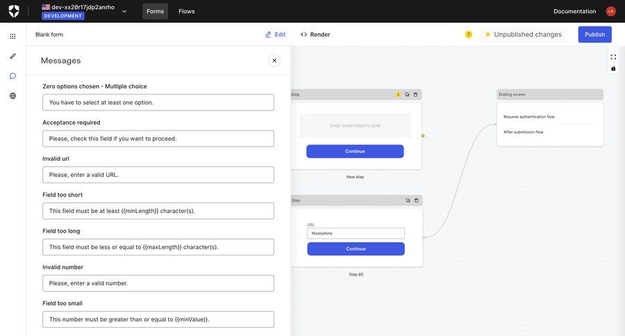 Auth0
			 configuration grid workflow workflow automation drag and drop sidebar messages modern ui page example