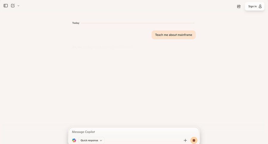 Copilot
			 artificial intelligence message communication chat chat interface ui page example