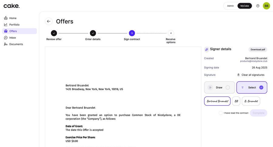Cake
			 form task completion sidebar ui page example