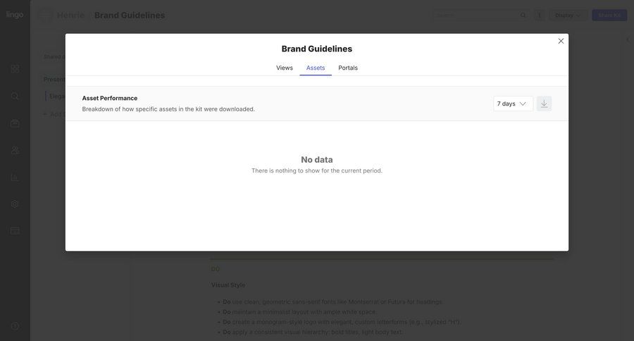 Lingo
			 dashboard data visualization download assets ui page example