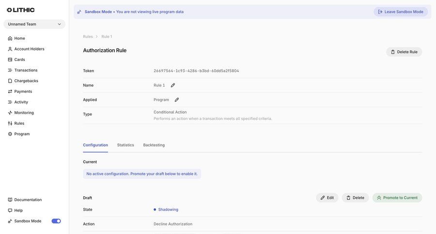 Lithic
				settings ui page example