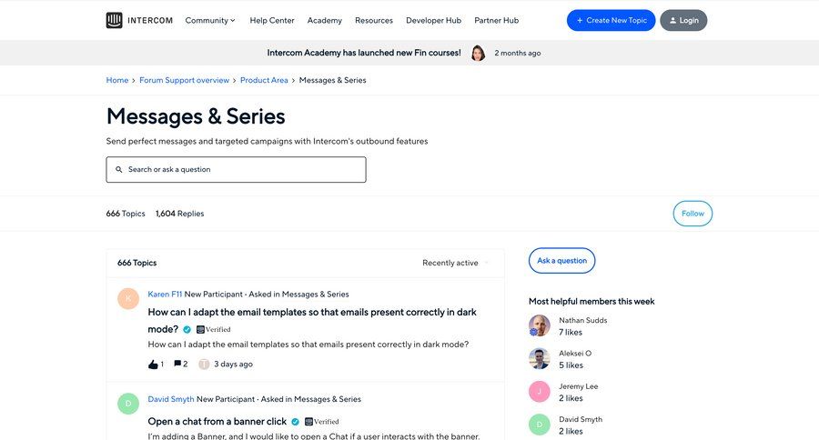 Intercom
			 pagination suggestion email confirmation search suggestions signup confirmation b2b website ui page example