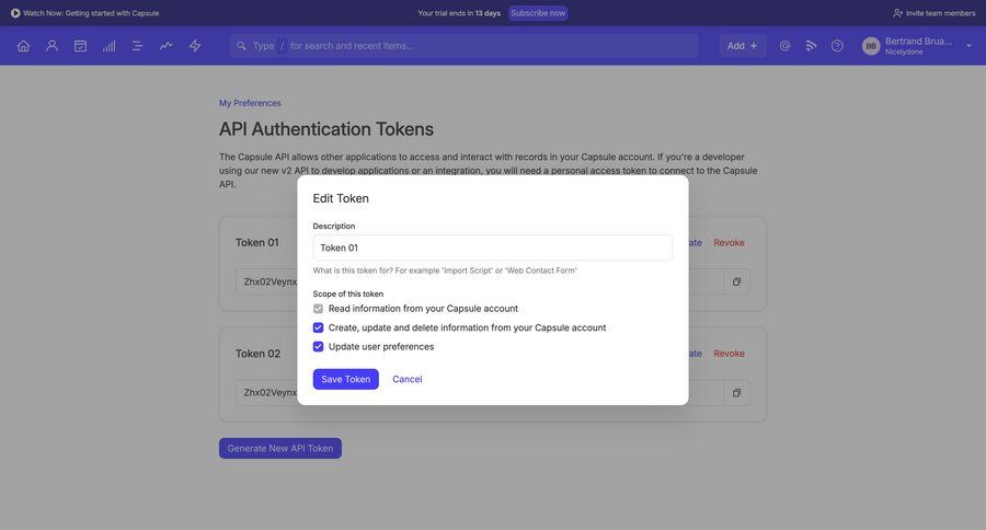 Capsule
			 configuration settings form authentication access control security ui page example