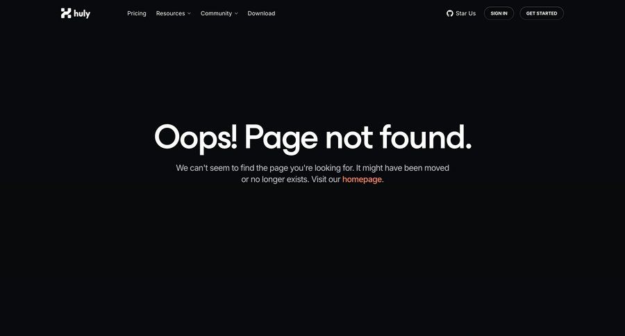Huly
				404 ui page example