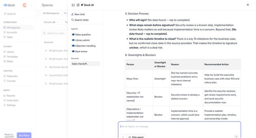 Dock
			 dashboard project management artificial intelligence conversational ui task completion ai assistance sidebar detail view chat navigation bar chat interface modern table ui page example