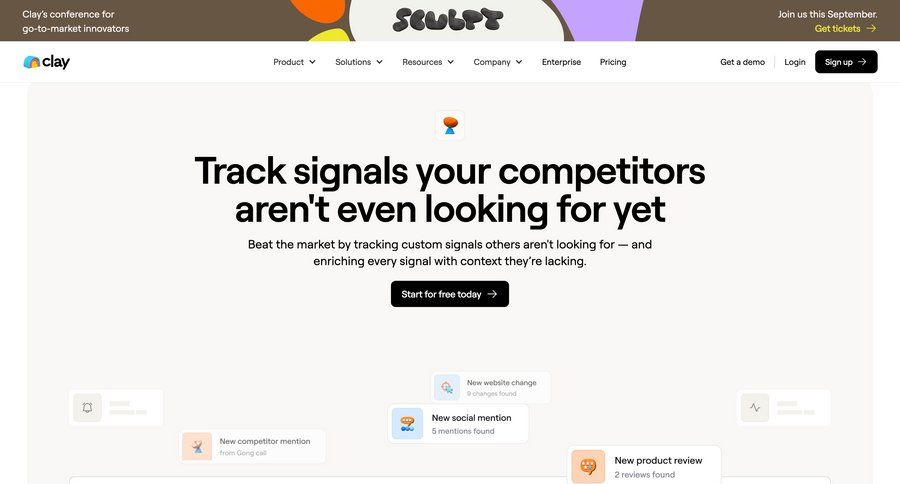 Clay
				home ui page example