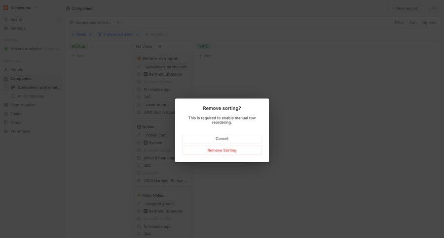 Twenty
			 data management confirmation cancel action sidebar confirmation message ui page example