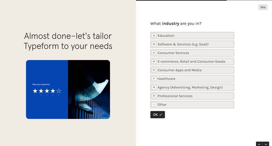 Typeform
			    ux ui design