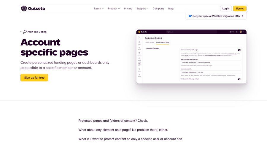 Outseta
				signup ui page example