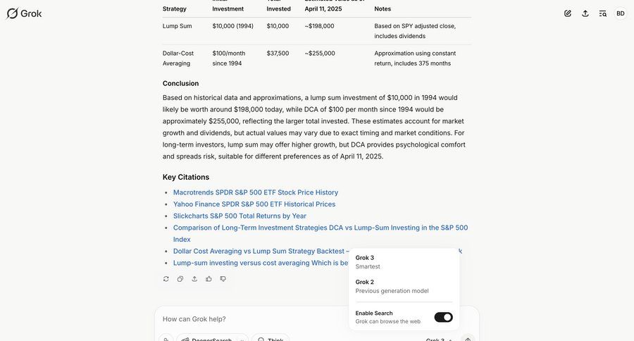 Grok
			 finance data analysis full-screen layout data display call intelligence information page detail view item details research info view blog post vs comparision table controls ui page example