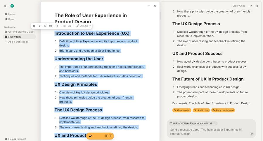 Strut
			 modal screen content management collaboration document editing document creation getting started user role wysiwyg call intelligence chat menu chat interface rich text ui page example