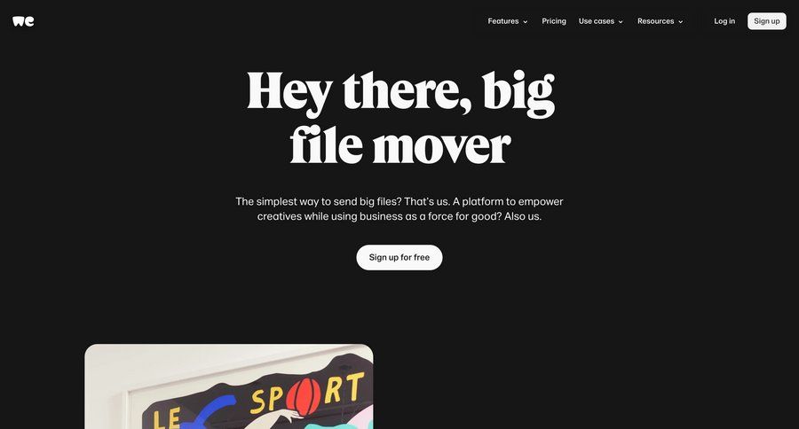 WeTransfer
			 editorial blog post news article article feature article ui page example