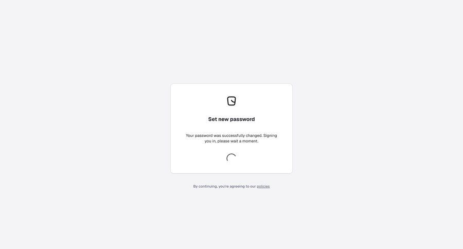 Reflag
			signin password reset loading state success state account management confirmation confirmation screen security ui page example