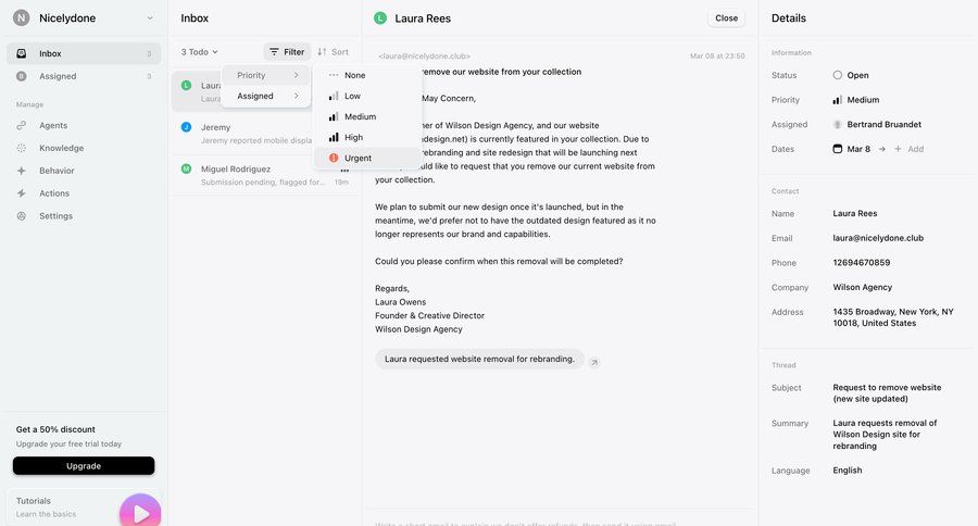 Lemni
			 task management sidebar navigation project management email management email content hierarchy inbox task communication call intelligence sidebar lists communication messages option menu ui page example
