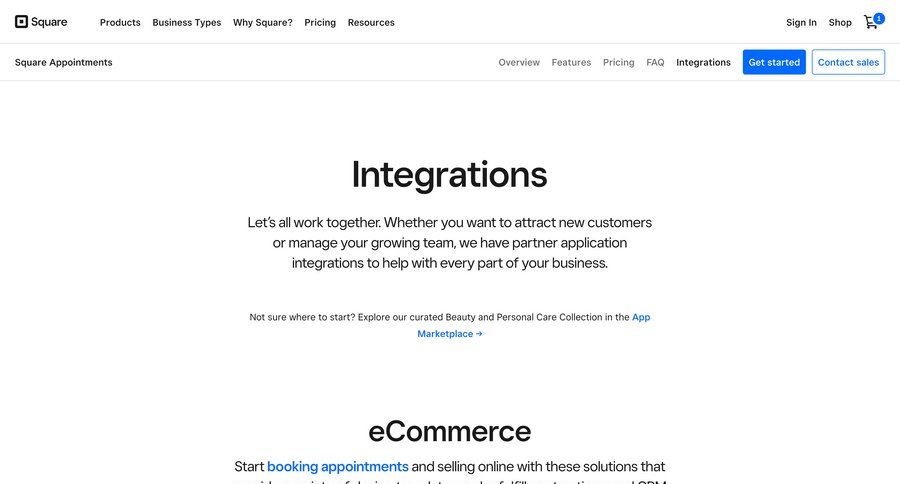 Square
			 modern grid navigation bar e-commerce free plan free account order tracking connect service accounting integrations ui page example