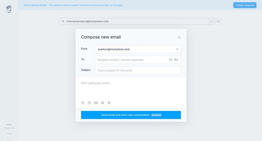 Fernand
			 form email compose email communication ui page example