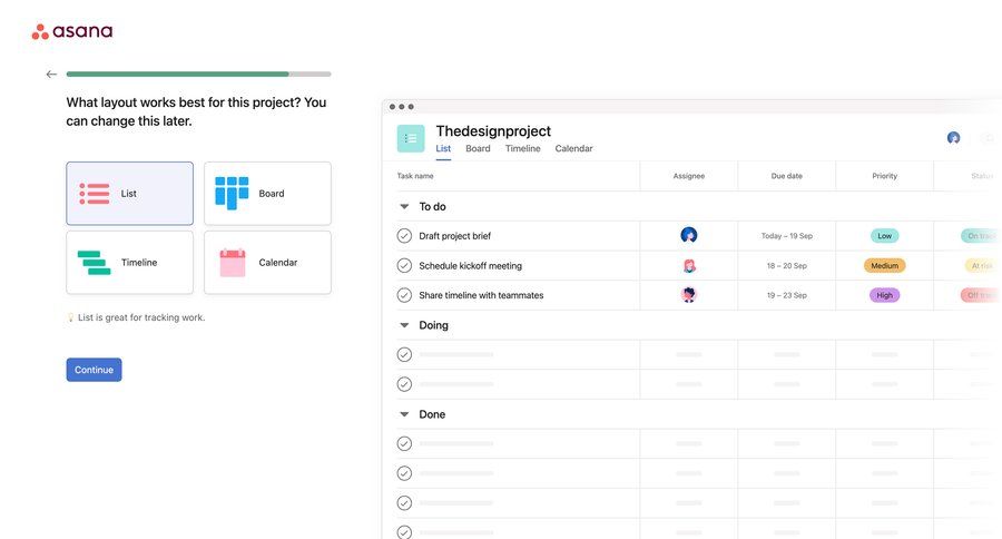 Asana
			       ux ui design