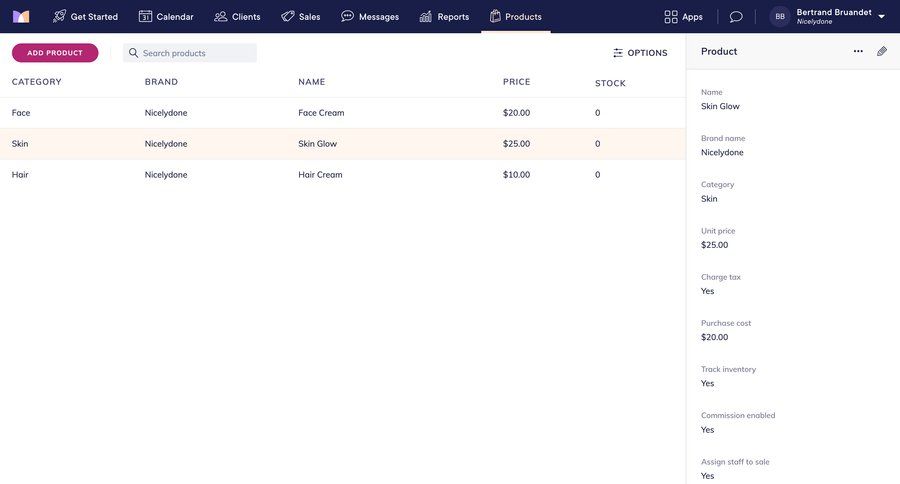 Mangomint
			 e-commerce form data display product details item details table ui page example