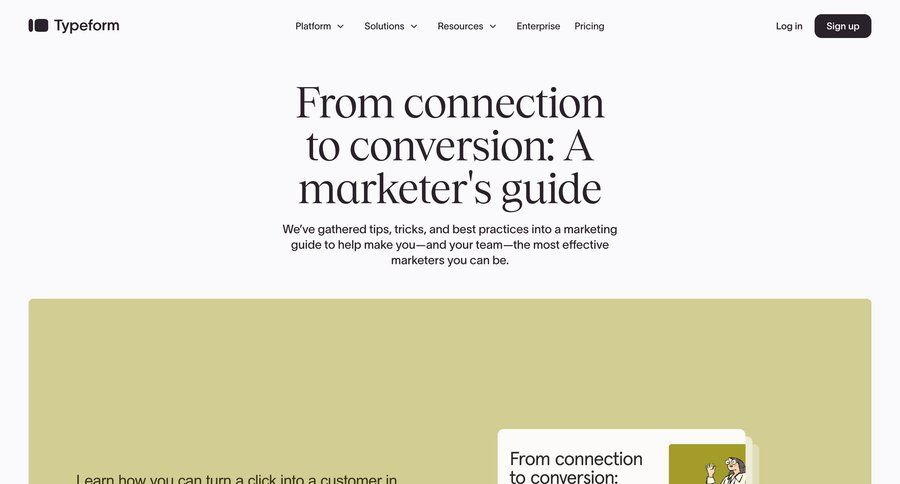 Typeform
				guide ui page example