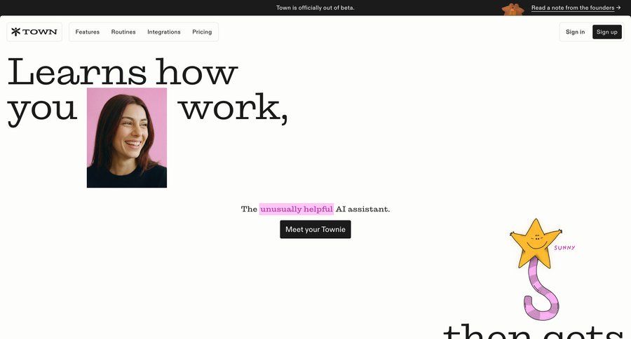 Town
			 workflow automation b2b saas ui page example
