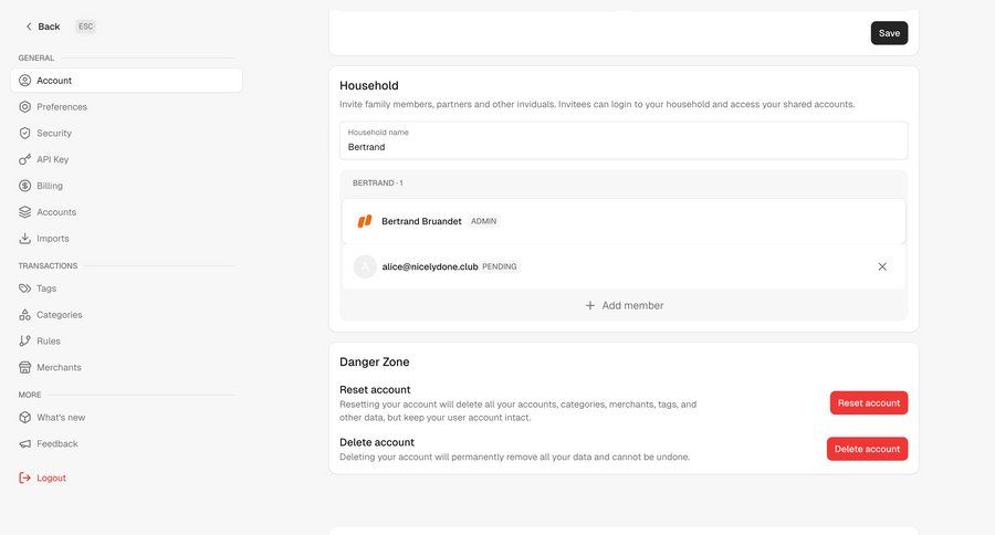 Maybe Finance
				delete account ui page example