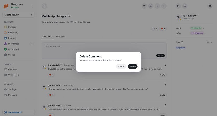 UserJot
			modal & popover delete confirmation collaboration communication confirmation message ui page example