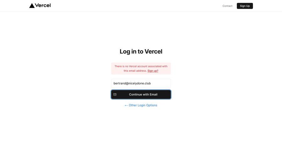 Vercel
				signin page example