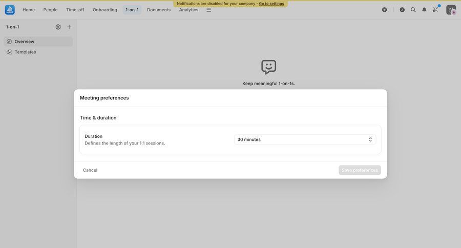 Aboard
			 settings modal ui page example