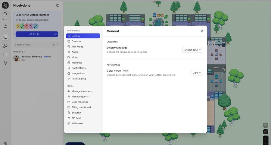 Gather
				settings ui page example