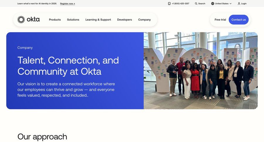 Okta
				community ui page example