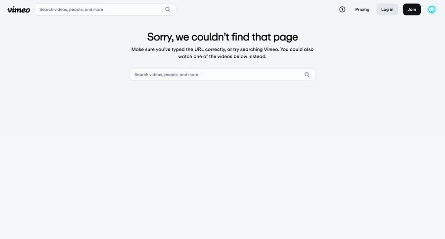 Vimeo
				404 ui page example